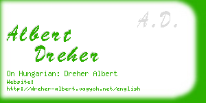 albert dreher business card